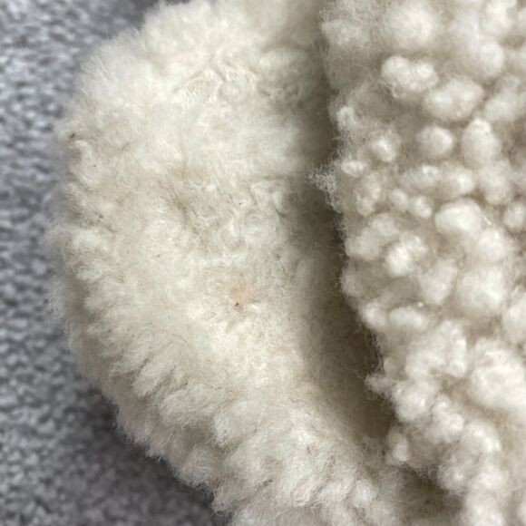 UGG Shearling Paltform Slippers Sandals Womens 8 Cream Lamb Skin Treadlite Wool - Picture 10 of 13